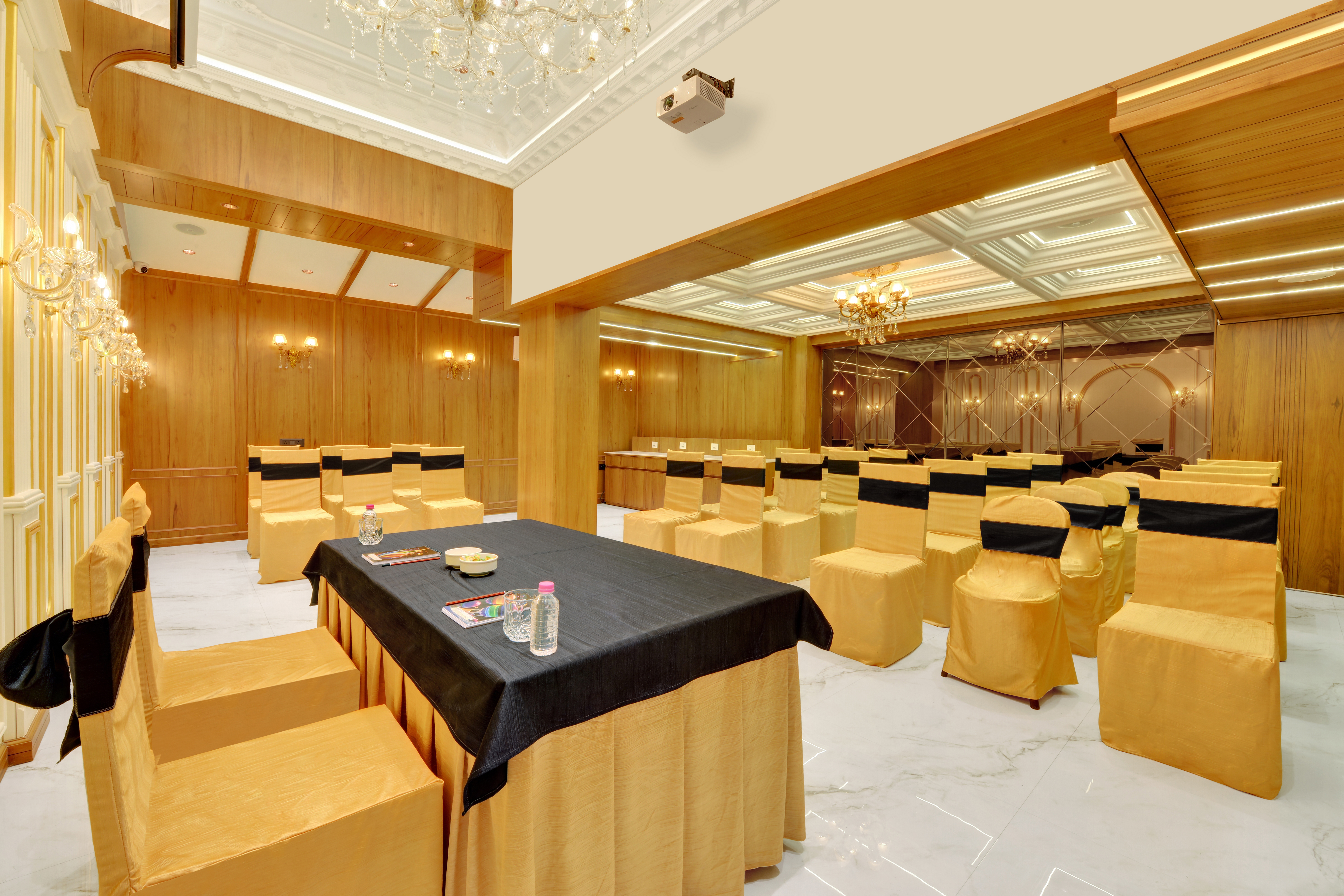 Hotel Shital Inn Conference Room front table and guest seating